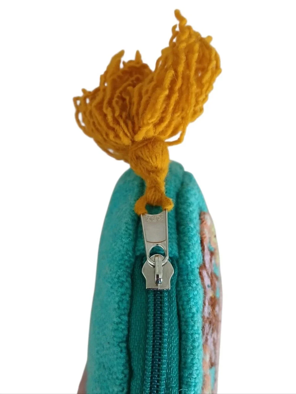 NWOT Jenny Krauss Anthropologie 100% Wool Embroidered Monogram N Pouch Bohemian